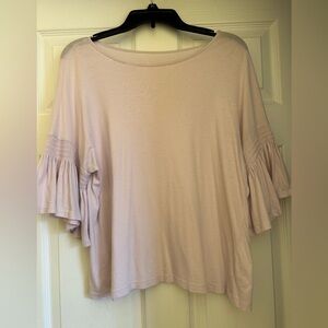 14th & Union Blush Ruffle Sleeve Blouse